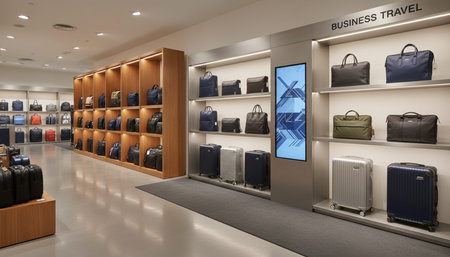 Luxury Store Interior Design with Elegant Decoration Background