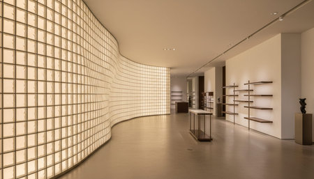 Luxury Store Interior Design with Elegant Decoration Background
