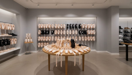 Luxury Store Interior Design with Elegant Decoration Background