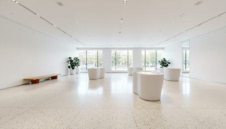 Luxury Store Interior Design with Elegant Decoration Background