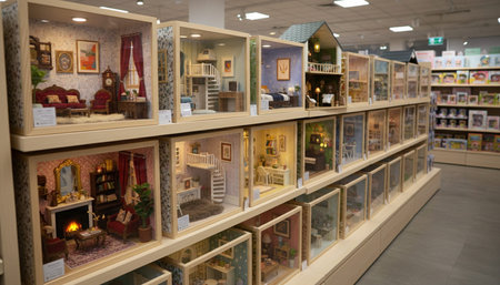 Luxury Store Interior Design with Elegant Decoration Backgroundの写真素材