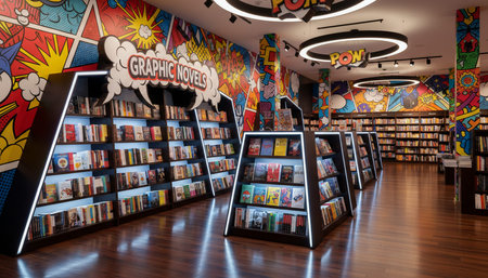 Luxury Store Interior Design with Elegant Decoration Background