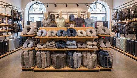 Luxury Store Interior Design with Elegant Decoration Background