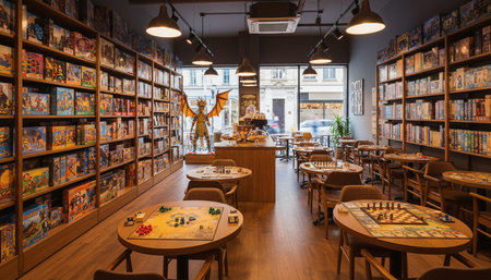 Luxury Store Interior Design with Elegant Decoration Background