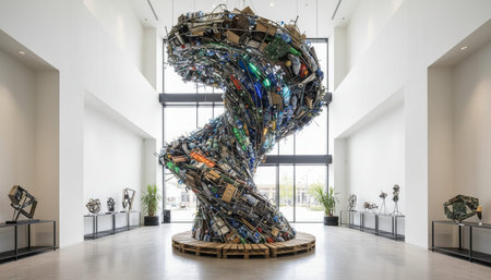 Luxury Store Interior Design with Elegant Decoration Backgroundの写真素材