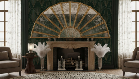 Home Interior with Wall Decoration