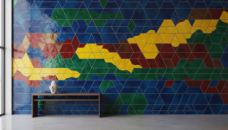 Interior Design with Pattern Decorの写真素材