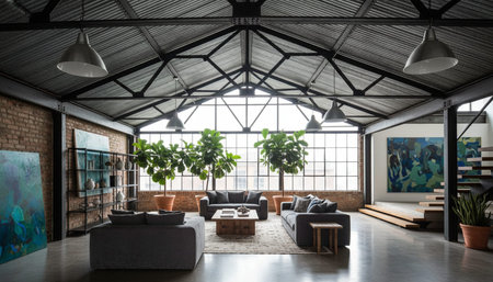 Interior Design with Pattern Decorの写真素材