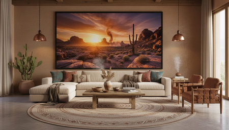 Home Interior with Wall Decoration