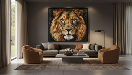Home Interior with Wall Decoration