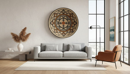Home Interior with Wall Decoration