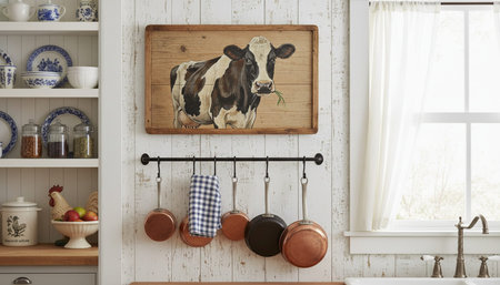 Home Interior with Wall Decorationの写真素材