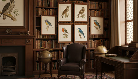 Home Interior with Wall Decorationの写真素材