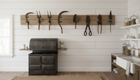 Home Interior with Wall Decorationの写真素材