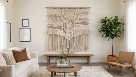 Home Interior with Wall Decoration