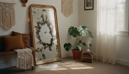 Home Interior with Wall Decoration