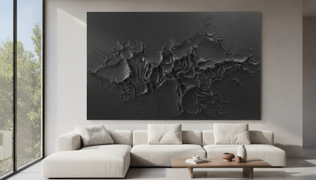 Home Interior with Wall Decorationの写真素材