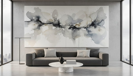 Home Interior with Wall Decoration