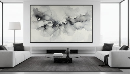 Home Interior with Wall Decoration