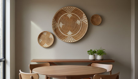 Home Interior with Wall Decorationの写真素材