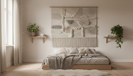 Home Interior with Wall Decoration