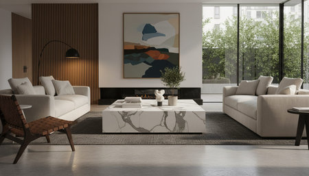 Elegant Living Room Interior Modern Furniture Design