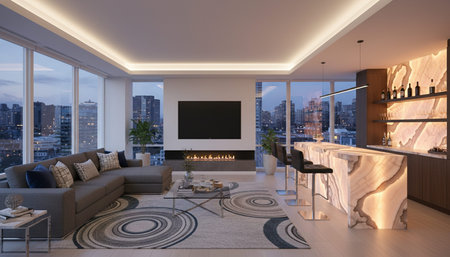 Elegant Living Room Interior Modern Furniture Design