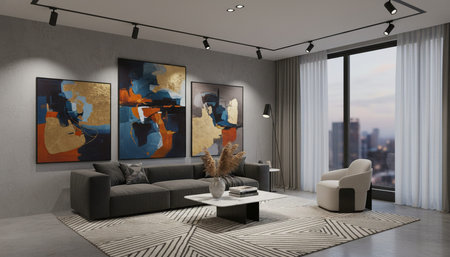 Elegant Living Room Interior Modern Furniture Design