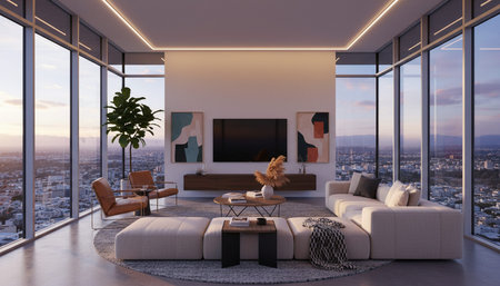 Elegant Living Room Interior Modern Furniture Design