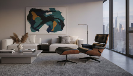 Elegant Living Room Interior Modern Furniture Design