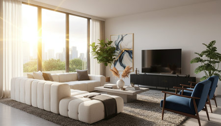Elegant Living Room Interior Modern Furniture Design