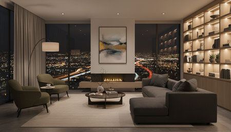 Elegant Living Room Interior Modern Furniture Design