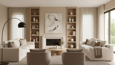 Elegant Living Room Interior Modern Furniture Design