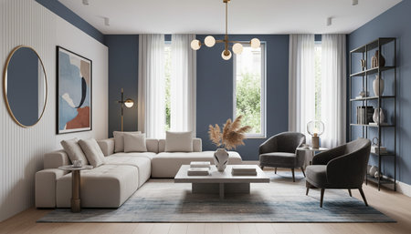Elegant Living Room Interior Modern Furniture Design