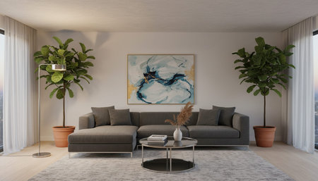 Elegant Living Room Interior Modern Furniture Design