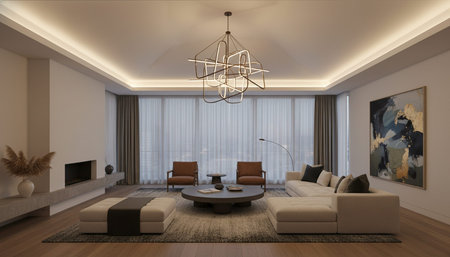 Elegant Living Room Interior Modern Furniture Design
