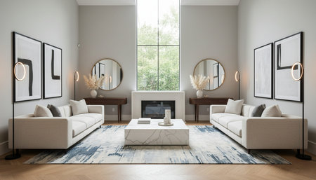 Elegant Living Room Interior Modern Furniture Design