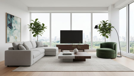 Elegant Living Room Interior Modern Furniture Design