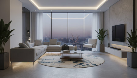 Elegant Living Room Interior Modern Furniture Design