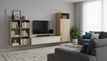 Elegant Living Room Interior Modern Furniture Designの写真素材