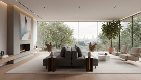 Elegant Living Room Interior Modern Furniture Design