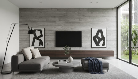 Elegant Living Room Interior Modern Furniture Design