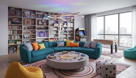 Elegant Living Room Interior Modern Furniture Designの写真素材