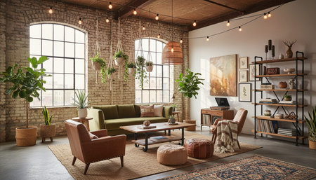 Contemporary Living Room Colorful Interior Decor
