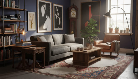 Contemporary Living Room Colorful Interior Decor