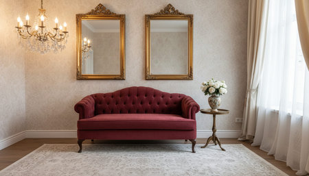 Contemporary Living Room Colorful Interior Decorの写真素材