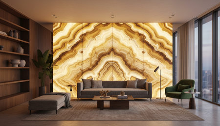 Contemporary Living Room Colorful Interior Decor