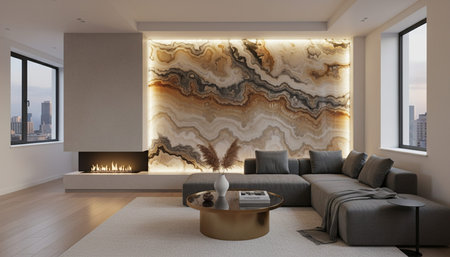 Contemporary Living Room Colorful Interior Decor