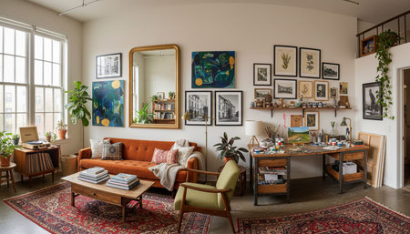 Contemporary Living Room Colorful Interior Decor
