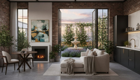 Contemporary Living Room Colorful Interior Decor